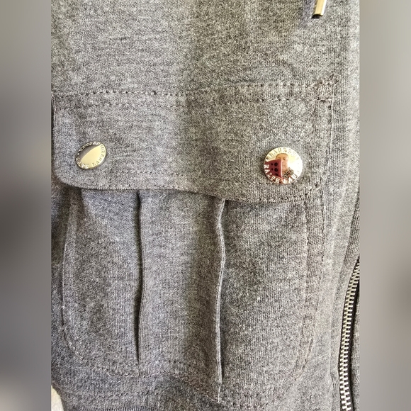 Unisex Ralph Lauren Gray Zip Up Sweater with Hood - Picture 5 of 6